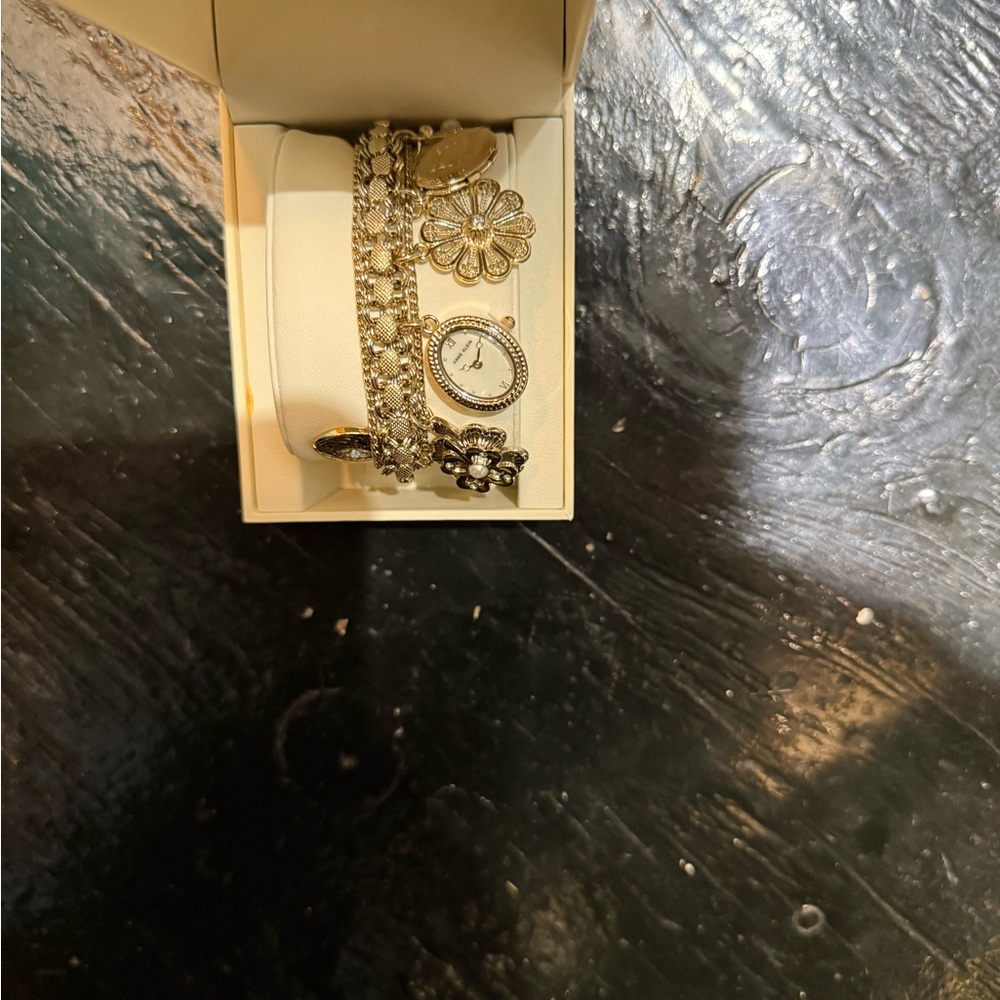 Anne Klein Elegant Silver Watch Set-NEW